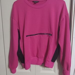 American Eagle Outfitters Pink Sweatshirt with Black Accents